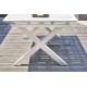 Lot composé d'une table de jardin FLORIDE-TB240-ALU-B avec rallonge et de 8 fauteuils FLORIDE-FT-BLANC empilables