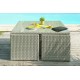 Housse de protection pour salon de jardin encastrable OCEANE-LUNCH (146x133 cm) - GRIS CIMENT