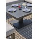 Ensemble repas de jardin IBIZA 7 places en aluminium et plateau en céramique - GRIS ANTHRACITE