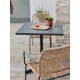 Lot composé d'une table de jardin LOUISE-TB70-A-ANTH pliante et de 2 fauteuils MARCEAU-FT-ANTH