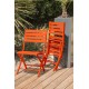 Chaise de jardin pliante MARIUS en aluminium - ORANGE