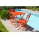 Chaise de jardin pliante MARIUS en aluminium - ORANGE
