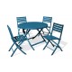 Lot composé d'une table de jardin MARIUS-TB110-CANARD pliante et de 4 chaises MARIUS-CP-CANARD pliantes