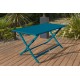Table de jardin pliante MARIUS (140x80 cm) en aluminium - BLEU CANARD