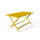 Table de jardin pliante MARIUS (140x80 cm) en aluminium - MOUTARDE