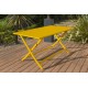 Table de jardin pliante MARIUS (140x80 cm) en aluminium - MOUTARDE