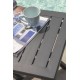 Table basse de jardin pliante MARIUS (43x43 cm) en aluminium - GRIS ANTHRACITE