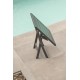Table basse de jardin pliante MARIUS (43x43 cm) en aluminium - GRIS ANTHRACITE