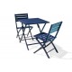 Lot composé d'une table de jardin MARIUS-TB70-MARINE pliante et de 2 chaises MARIUS-CP-MARINE pliantes