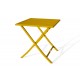 Guéridon de jardin pliant MARIUS (70x70 cm) en aluminium - MOUTARDE