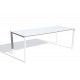 Table de jardin MEET (200x90 cm) en aluminium laqué et peinture Epoxy - BLANC