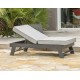 Salon de jardin d'angle NEWYORK 5/6 places en aluminium - GRIS ANTHRACITE