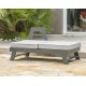 Salon de jardin d'angle NEWYORK 5/6 places en aluminium - GRIS ANTHRACITE