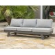 Salon de jardin d'angle NEWYORK 5/6 places en aluminium - GRIS ANTHRACITE