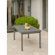 Table de jardin DANIA (160/210x90 cm) en aluminium et spraystone avec rallonge automatique - GRIS ANTHRACITE