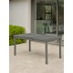 Table de jardin DANIA (160/210x90 cm) en aluminium et spraystone avec rallonge automatique - GRIS ANTHRACITE