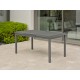Table de jardin DANIA (160/210x90 cm) en aluminium et spraystone avec rallonge automatique - GRIS ANTHRACITE