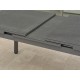 Table de jardin DANIA (160/210x90 cm) en aluminium et spraystone avec rallonge automatique - GRIS ANTHRACITE