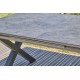 Table de jardin FLORIDE (180/240x100 cm) en aluminium et plateau en céramique avec rallonge automatique - GRIS ANTHRACITE