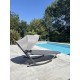 Bain de soleil HOSSEGOR en acier avec brise-soleil - GRIS