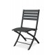 Chaise de jardin pliante MARIUS en aluminium - GRIS ANTHRACITE