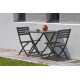 Chaise de jardin pliante MARIUS en aluminium - GRIS ANTHRACITE