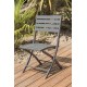 Chaise de jardin pliante MARIUS en aluminium - GRIS ANTHRACITE