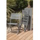 Chaise de jardin pliante MARIUS en aluminium - GRIS ANTHRACITE