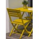 Chaise de jardin pliante MARIUS en aluminium - MOUTARDE