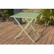 Guéridon de jardin pliant MARIUS (70x70 cm) en aluminium - VERT LAGUNE
