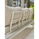 Salon de jardin d'angle OSAKA 5 places aluminium imitation bois gris et aluminium - BLANC