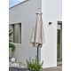 Parasol MARBELLA (diam. 2,7 m) à manivelle en aluminium gris anthracite et polyester - GRIS