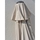 Parasol MARBELLA (diam. 2,7 m) à manivelle en aluminium gris anthracite et polyester - GRIS