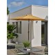 Parasol MARBELLA (diam. 2,7 m) à manivelle en aluminium gris anthracite et polyester - MOUTARDE