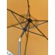 Parasol MARBELLA (diam. 2,7 m) à manivelle en aluminium gris anthracite et polyester - MOUTARDE