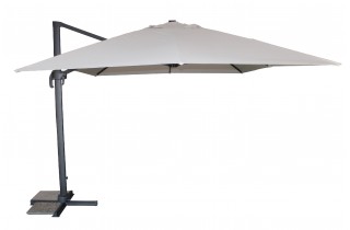 Parasol déporté SEVILLA (4x3 m) en aluminium gris anthracite et polyester - GRIS