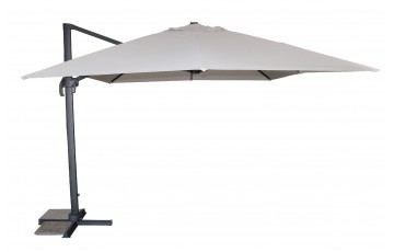 Parasol déporté SEVILLA (4x3 m) en aluminium gris anthracite et polyester - GRIS