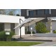 Parasol déporté SEVILLA (4x3 m) en aluminium gris anthracite et polyester - GRIS