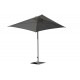 Parasol ouverture push-up EOLO (250x250 cm) en aluminium laqué et toile OLEFIN® - GRIS ANTHRACITE