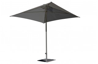 Parasol ouverture push-up EOLO (250x250 cm) en aluminium laqué et toile OLEFIN® - GRIS ANTHRACITE