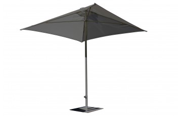 Parasol ouverture push-up EOLO (250x250 cm) en aluminium laqué et toile OLEFIN® - GRIS ANTHRACITE