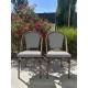 Lot composé de 2 fauteuils de jardin BISTRO-FT-TEX-BLEU empilables