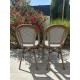 Lot composé de 2 fauteuils de jardin BISTRO-FT-TEX-BLEU empilables