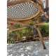 Lot composé de 2 fauteuils de jardin BISTRO-FT-TEX-BLEU empilables