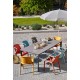 Lot composé de 2 fauteuils de jardin FADO-FT-TAUPE empilables