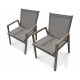 Lot composé de 2 fauteuils de jardin FLORIDE-FT-QUARTZ empilables