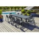 Lot composé d'une table de jardin MIAMI-TB300 avec rallonge et de 10 fauteuils ALU-MIAMI-FT empilables
