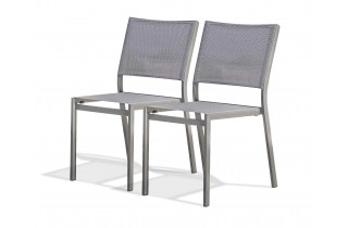 Lot composé de 2 chaises de jardin STOCKHOLM-CH empilables