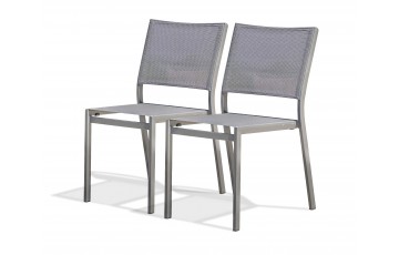Lot composé de 2 chaises de jardin STOCKHOLM-CH empilables