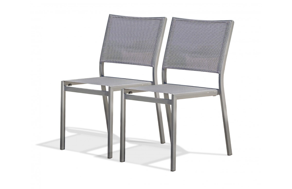 Lot composé de 2 chaises de jardin STOCKHOLM-CH empilables